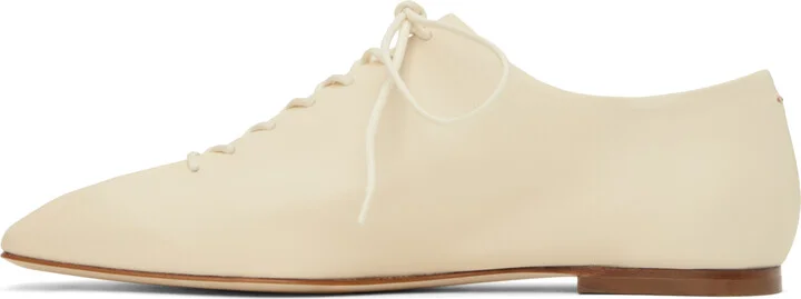 Aeyde Off-White Isla Nappa Leather Derbys - Image 3