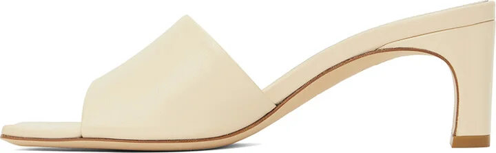 Aeyde Off-White Jeanie Heeled Sandals - Image 3