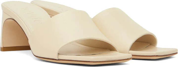 Aeyde Off-White Jeanie Heeled Sandals - Image 4