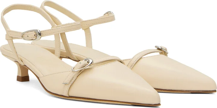 Aeyde Off-White Melia Heels - Image 4