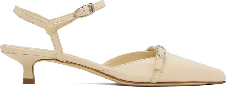 Aeyde Off-White Melia Heels
