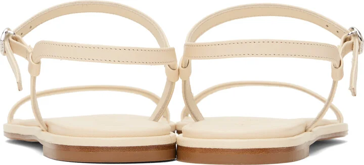 Aeyde Off-White Nettie Leather Sandals - Image 2