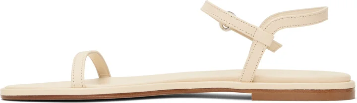 Aeyde Off-White Nettie Leather Sandals - Image 3
