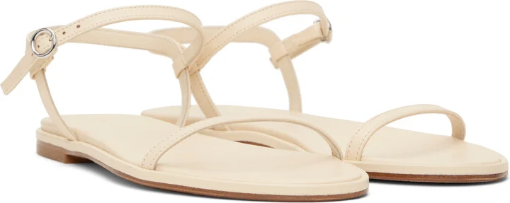 Aeyde Off-White Nettie Leather Sandals - Image 4