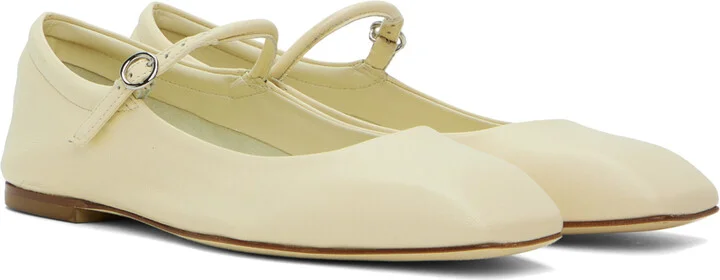 Aeyde Off-White Uma Ballerina Flats - Image 4
