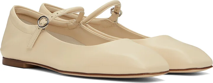 Aeyde Off-White Uma Ballerina Flats - Image 4