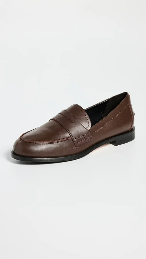 AEYDE Oscar Calf Leather Moka Flats - Image 2