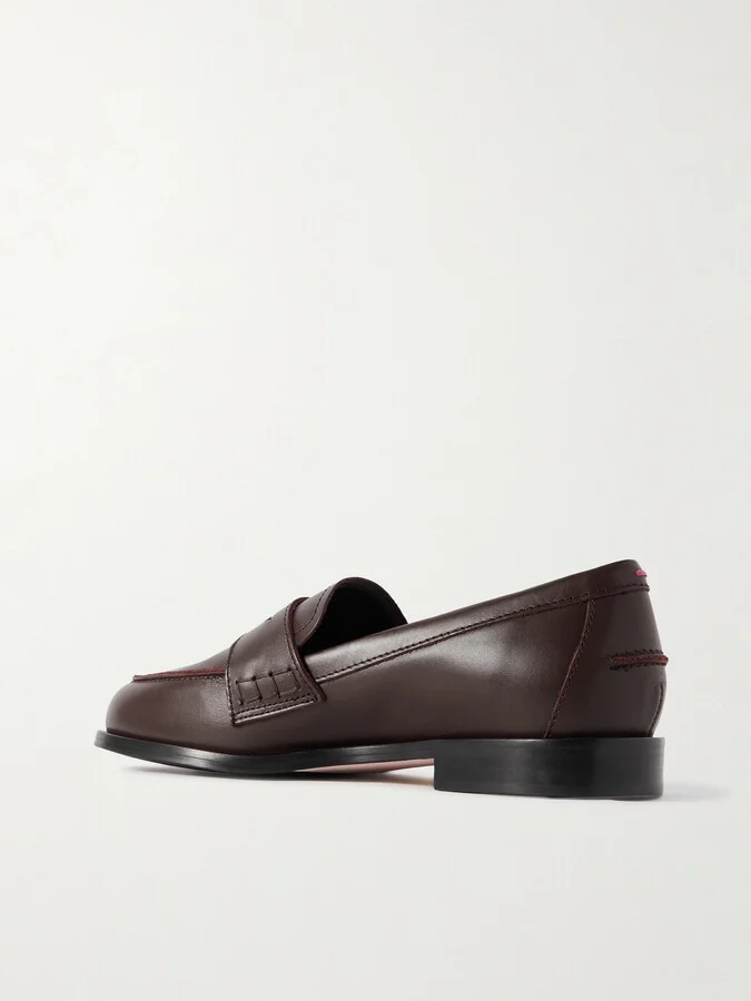 Aeyde - Oscar Leather Loafers - Brown - Image 3