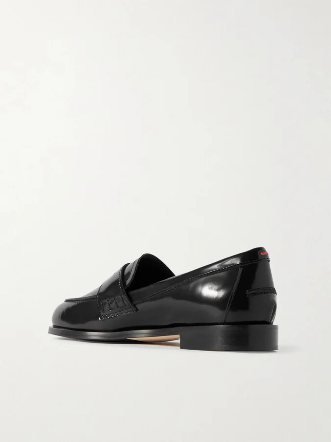 Aeyde - Oscar Patent-leather Loafers - Black - Image 3