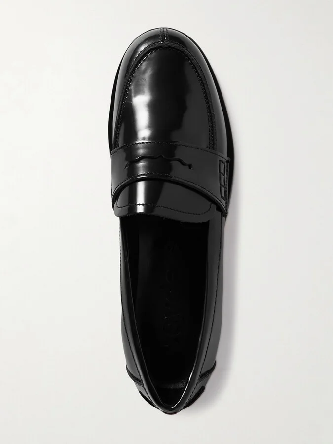 Aeyde - Oscar Patent-leather Loafers - Black - Image 5