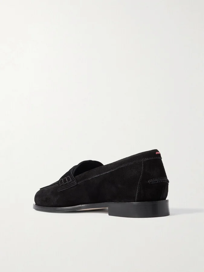 Aeyde - Oscar Suede Loafers - Black - Image 3