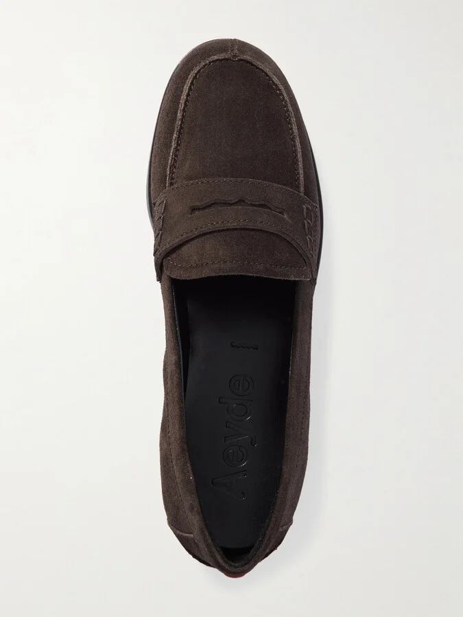 Aeyde - Oscar Suede Loafers - Brown - Image 5