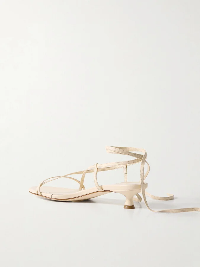 Aeyde - Paige Leather Sandals - Cream - Image 3