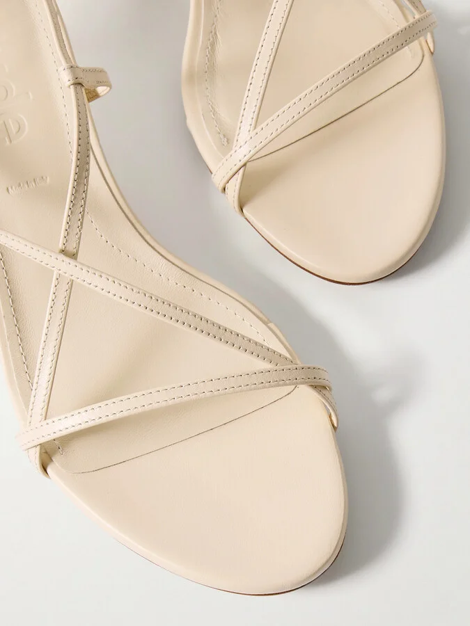 Aeyde - Paige Leather Sandals - Cream - Image 4