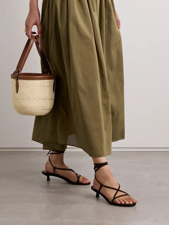 Aeyde - Paige Suede Sandals - Brown - Image 2