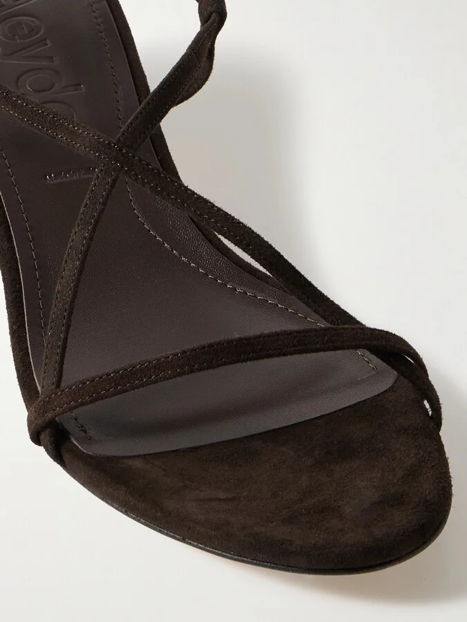 Aeyde - Paige Suede Sandals - Brown - Image 4