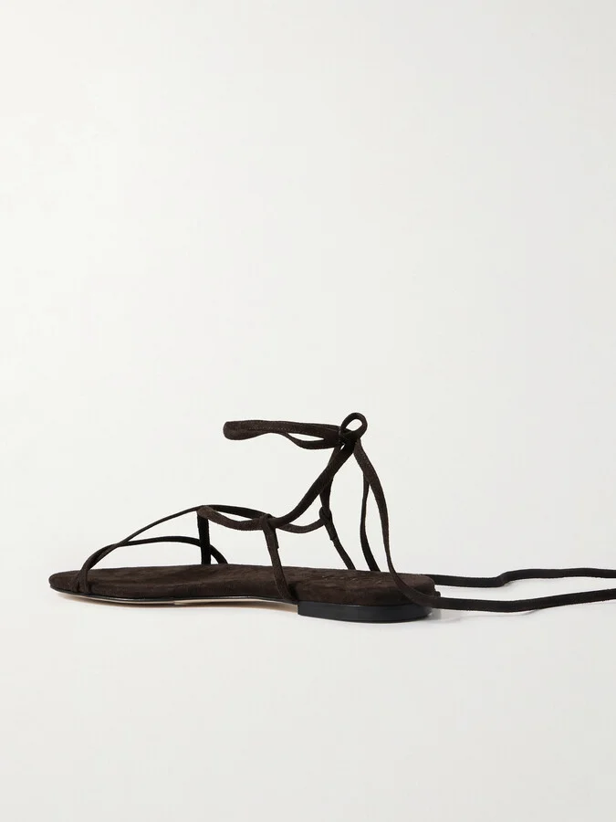 Aeyde - Penny Suede Sandals - Brown - Image 3