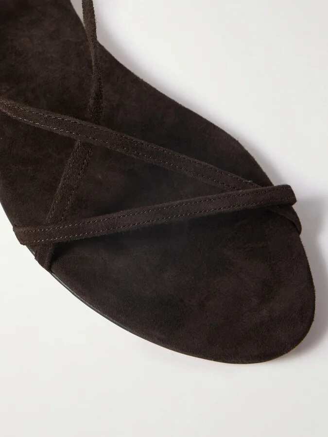 Aeyde - Penny Suede Sandals - Brown - Image 4