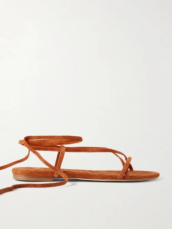 Aeyde - Penny Suede Sandals - Orange