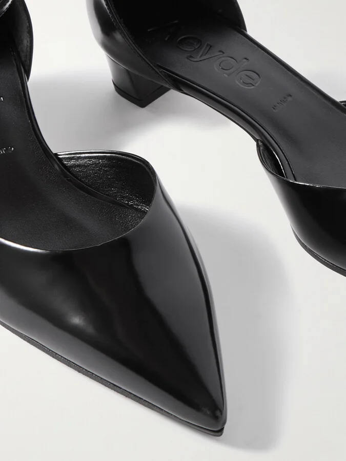 Aeyde - Perrine Glossed-leather Pumps - Black - Image 4