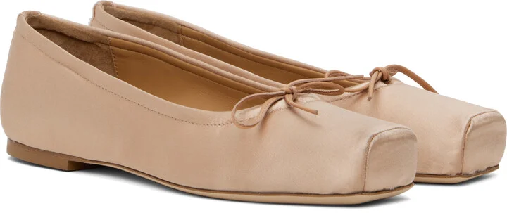 Aeyde Pink Gabriella Satin Ballerina Flats - Image 4