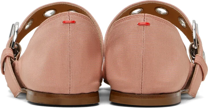 Aeyde Pink Uma Eyelet Ballerina Flats - Image 2