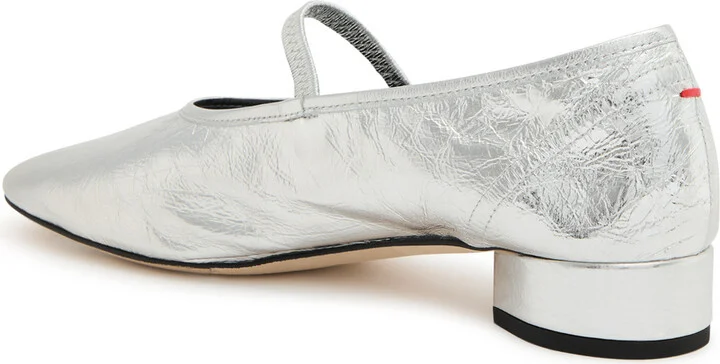 Aeyde Pippa 25 Metallic Leather Mary Jane Pumps - Image 2