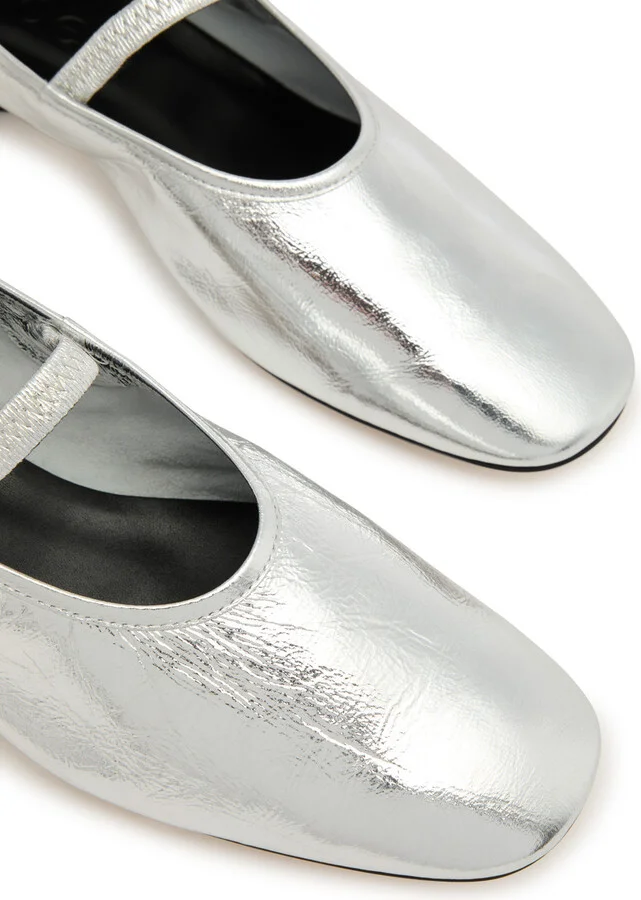Aeyde Pippa 25 Metallic Leather Mary Jane Pumps - Image 3
