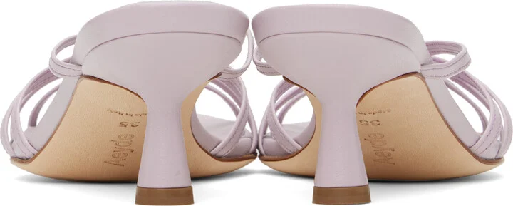 Aeyde Purple Abby Leather Mules - Image 2