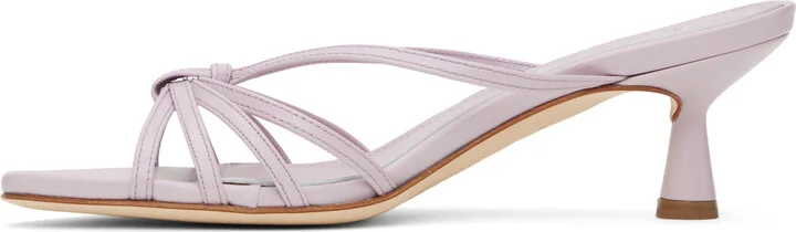 Aeyde Purple Abby Leather Mules - Image 3