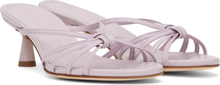 Aeyde Purple Abby Leather Mules - Image 4