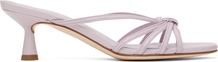 Aeyde Purple Abby Leather Mules