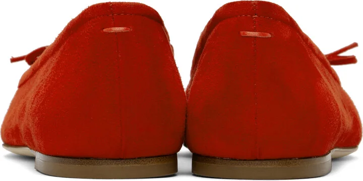 Aeyde Red Delfina Suede Ballerina Flats - Image 2