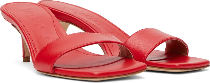 Aeyde Red Ilvy Leather Mules - Image 4