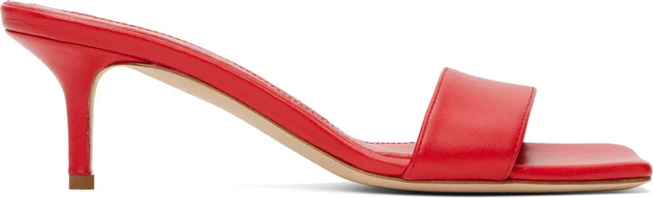 Aeyde Red Ilvy Leather Mules