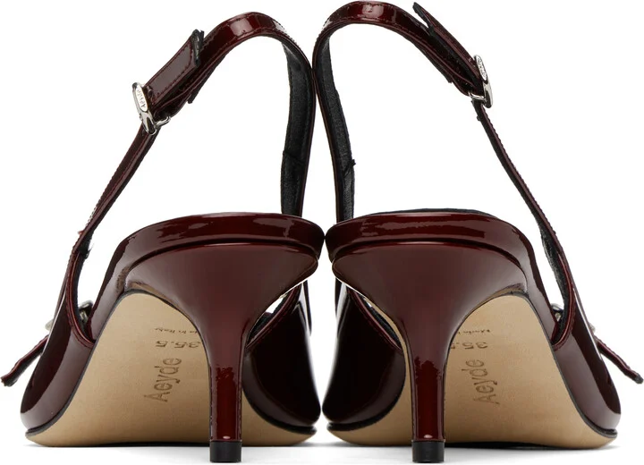 Aeyde Red Saba Leather Slingback Heels - Image 2