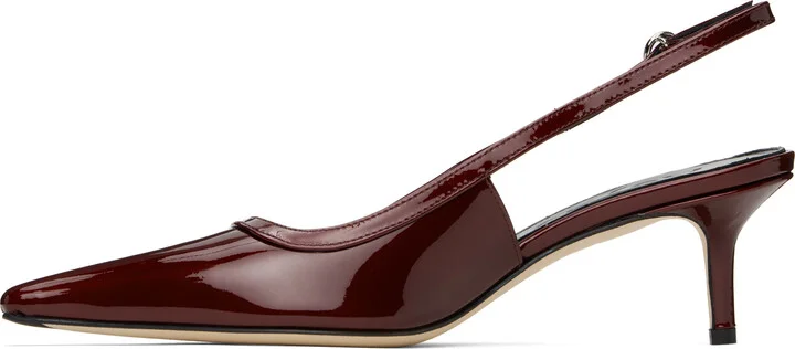 Aeyde Red Saba Leather Slingback Heels - Image 3