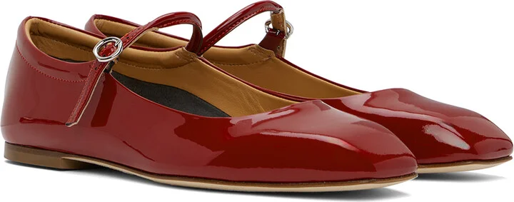 Aeyde Red Uma Ballerina Flats - Image 4
