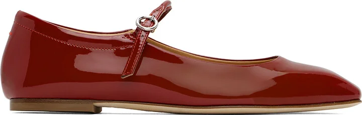 Aeyde Red Uma Ballerina Flats