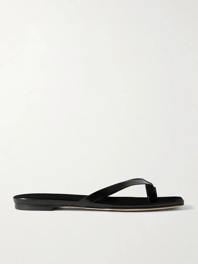 Aeyde - Renee Leather Flip Flops - Black