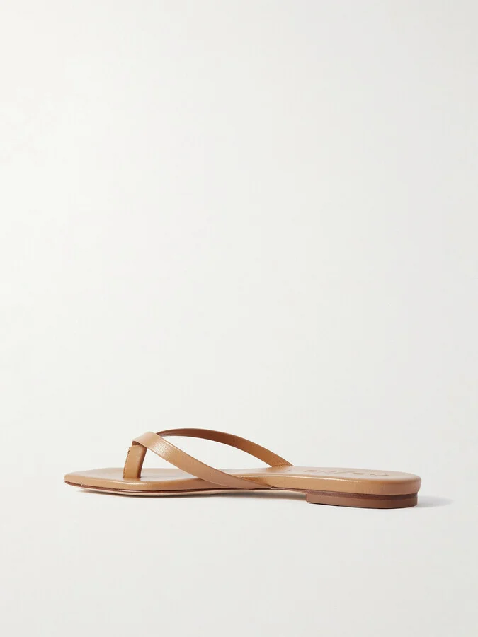 Aeyde - Renee Leather Flip Flops - Brown - Image 3