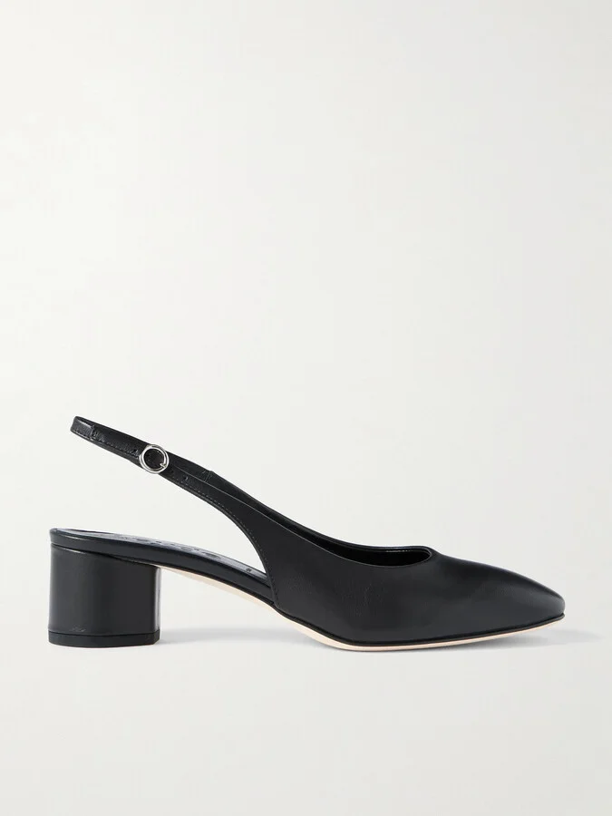 Aeyde - Romy Leather Slingback Pumps - Black