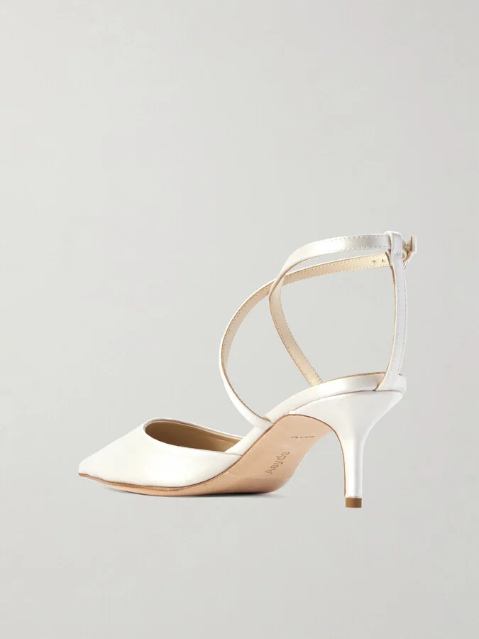 Aeyde - Salome Satin Pumps - Cream - Image 3