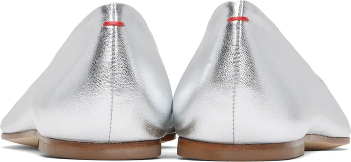 Aeyde Silver Cassy Ballerina Flats - Image 2