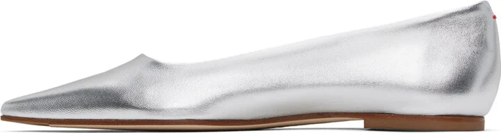 Aeyde Silver Cassy Ballerina Flats - Image 3