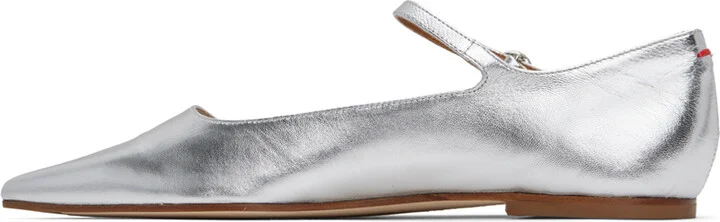 Aeyde Silver Cleo Ballerina Flats - Image 3