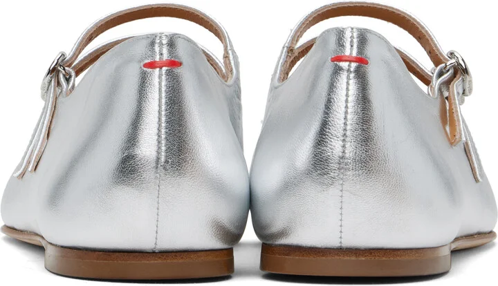 Aeyde Silver Franny Ballerina Flats - Image 2