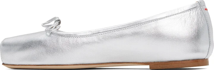 Aeyde Silver Gabriella Ballerina Flats - Image 3