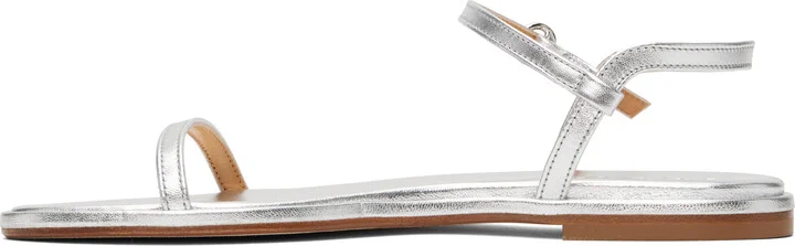 Aeyde Silver Nettie Leather Sandals - Image 3