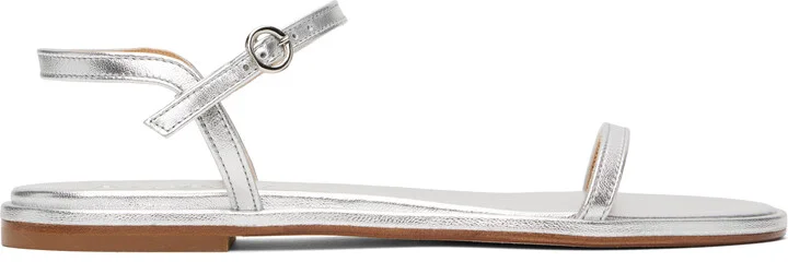 Aeyde Silver Nettie Leather Sandals